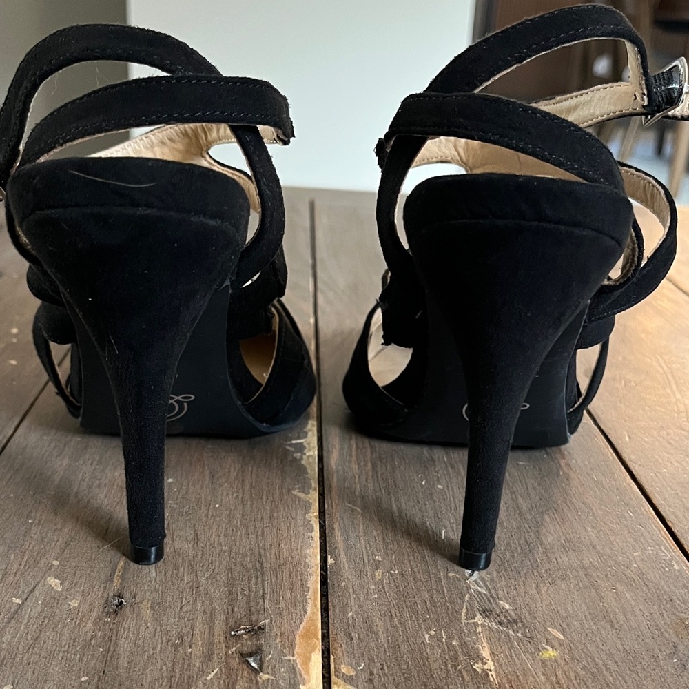 Chinese Laundry Black Strappy Heels - Picture 3 of 7